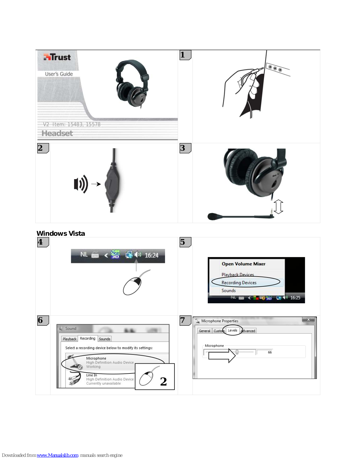 Trust Headset, 15483, 15578 User Manual