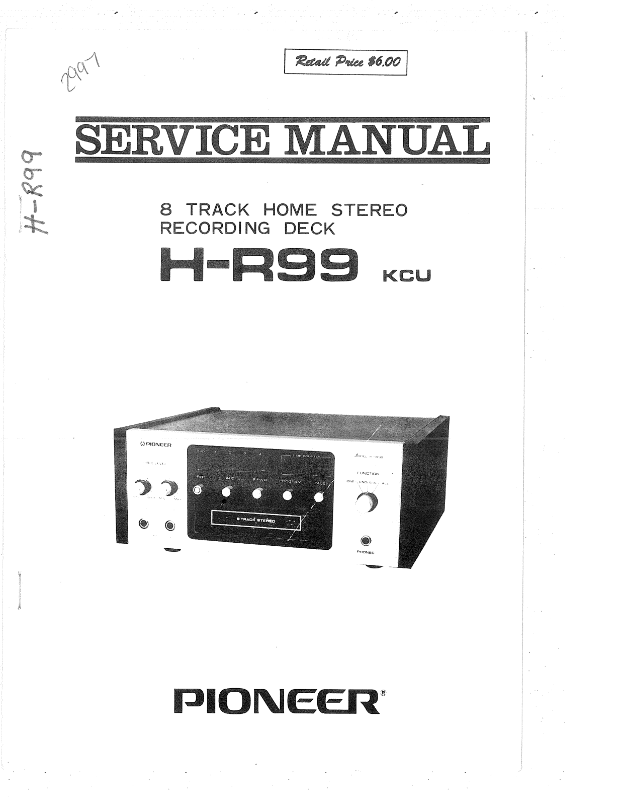 Pioneer H-R99 Service Manual