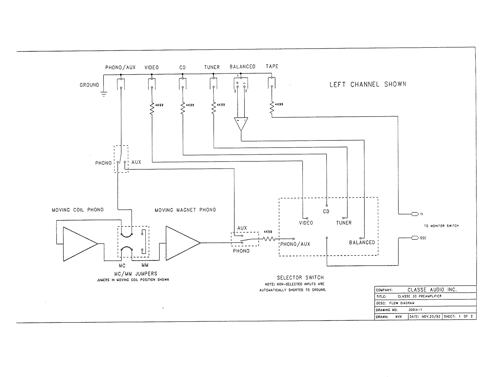 Classe Audio 30 Schematic