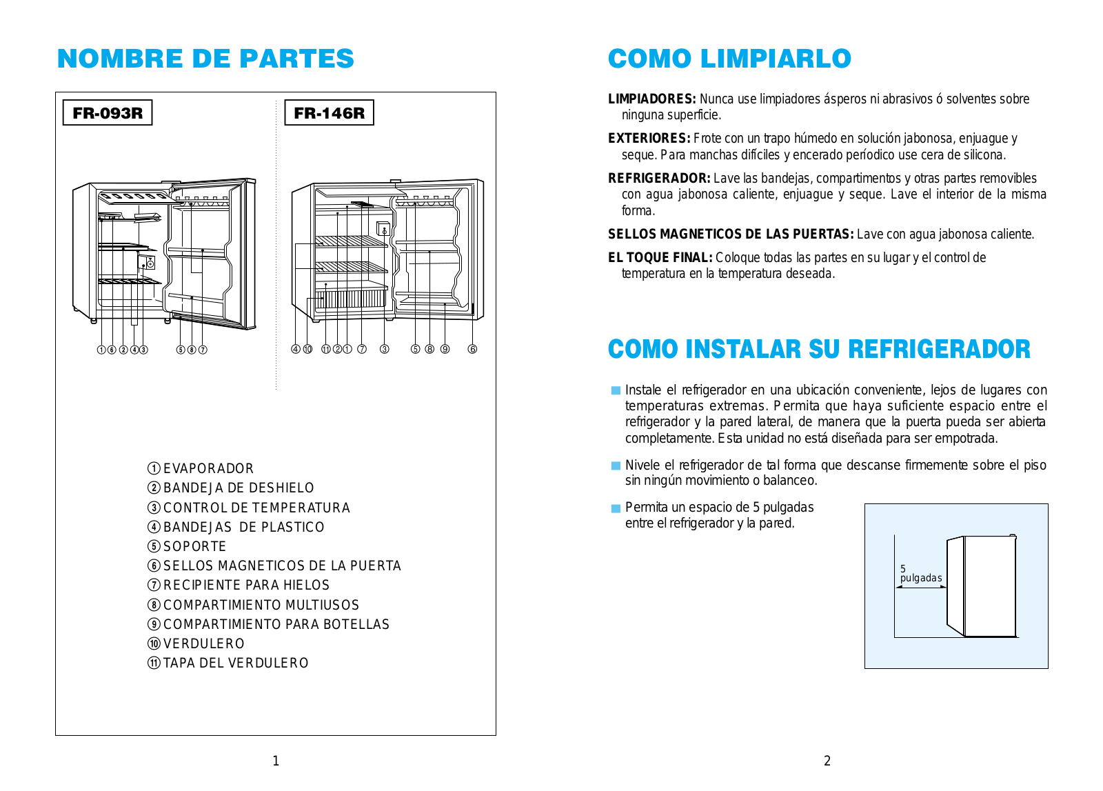 Daewoo FR-146R Instructions Manual