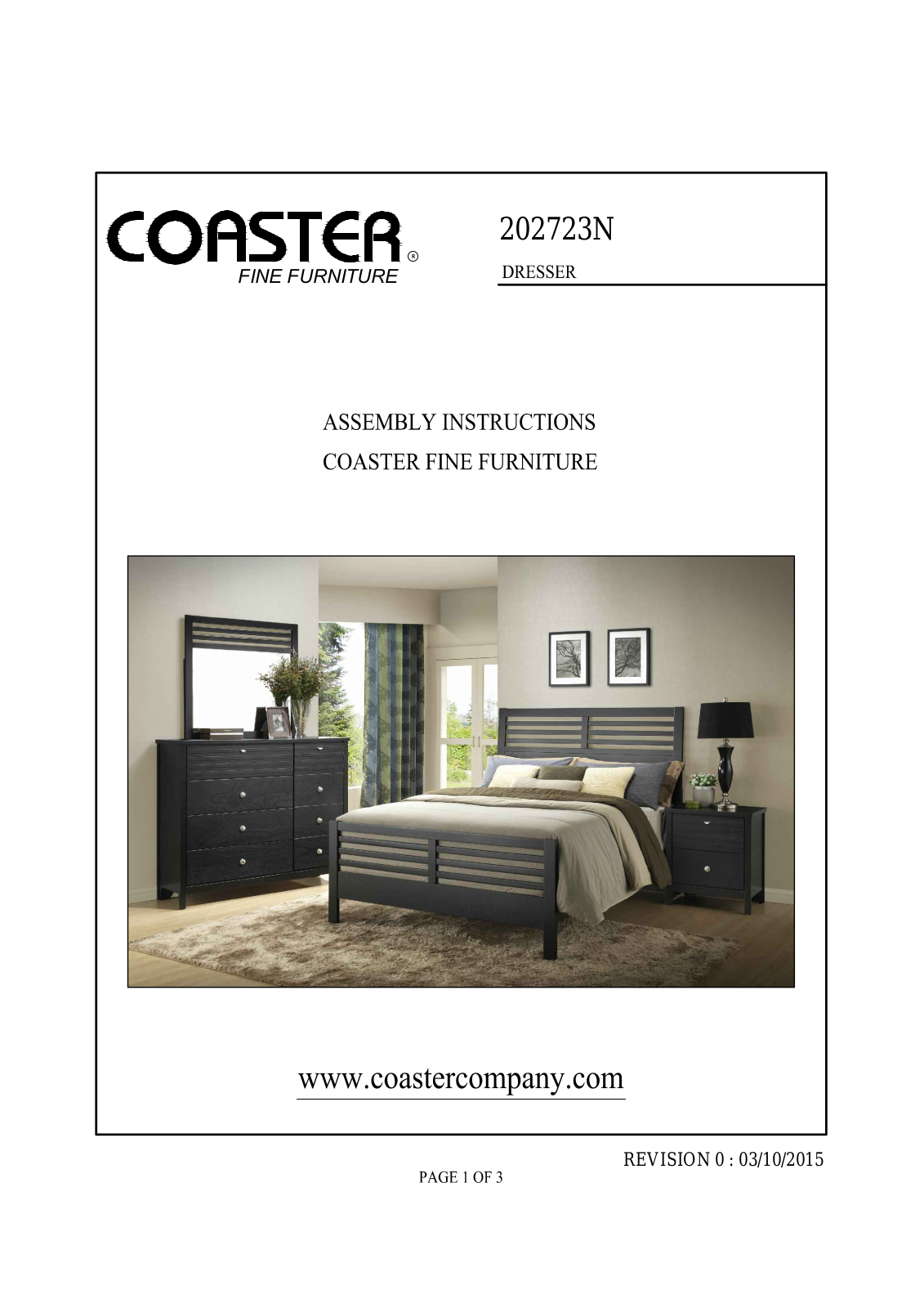 Coaster 202723N Assembly Guide - ManualMachine.com