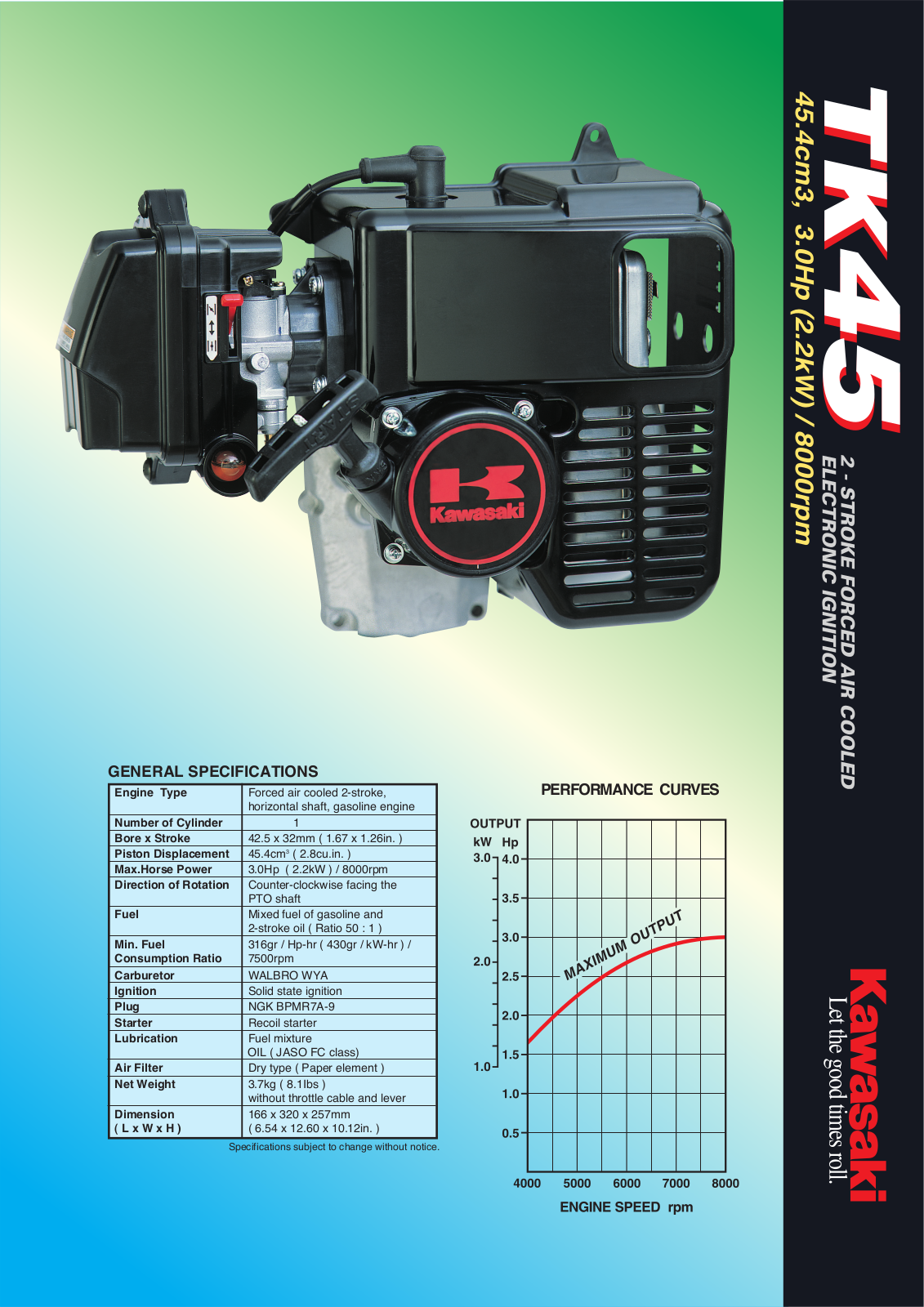 Kawasaki TK45 User Manual