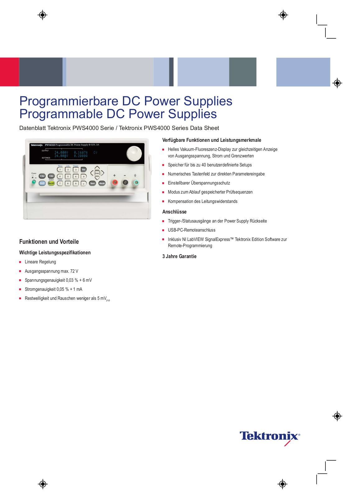 Tektronix PWS4000 DATASHEET