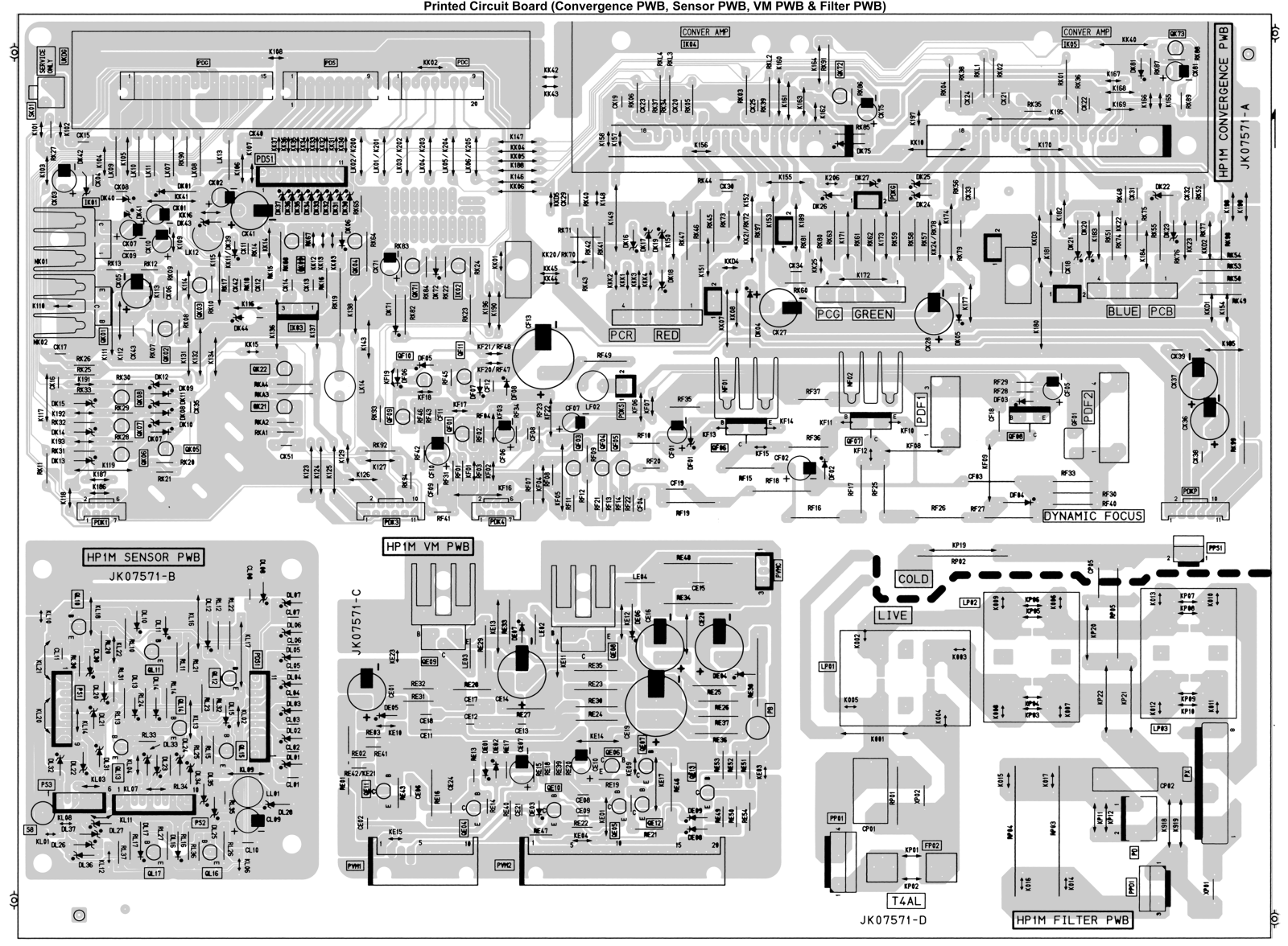 Hitachi C43 Service Manual PCB Conv