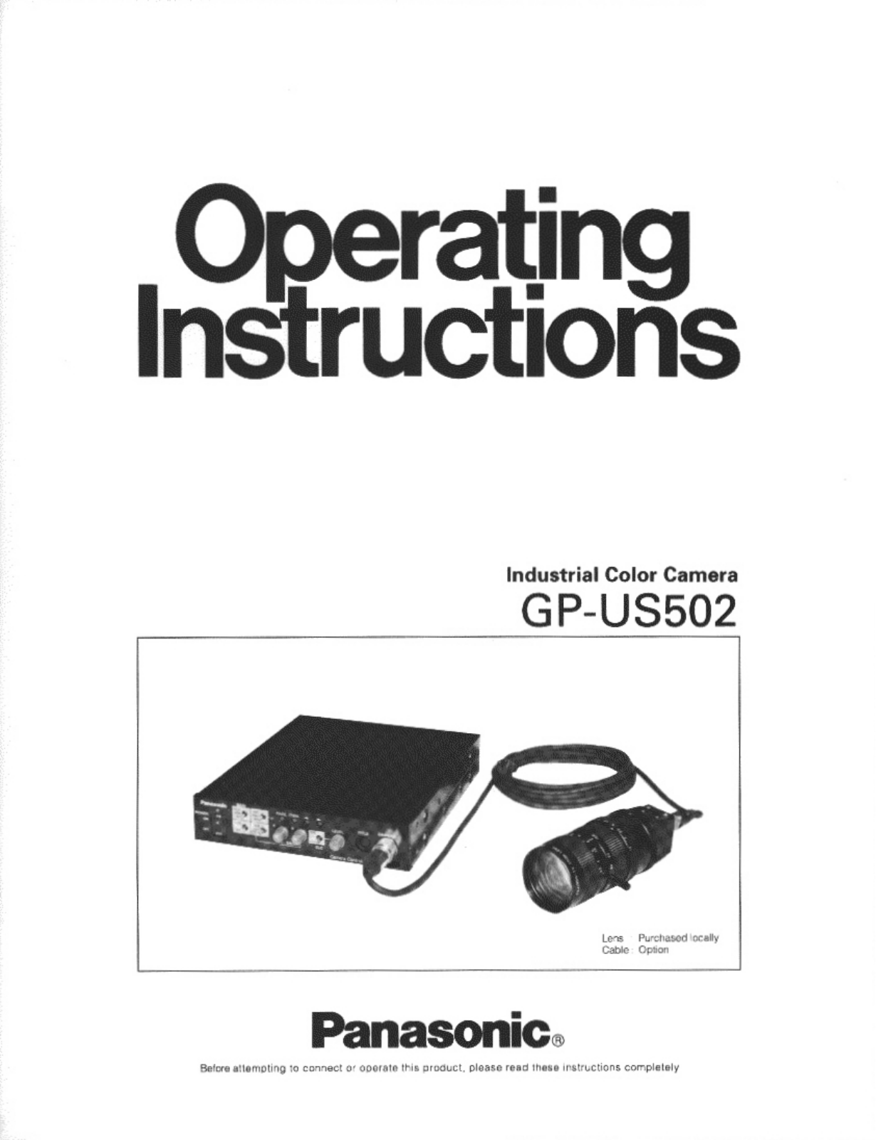 Panasonic GP-US502 User Manual