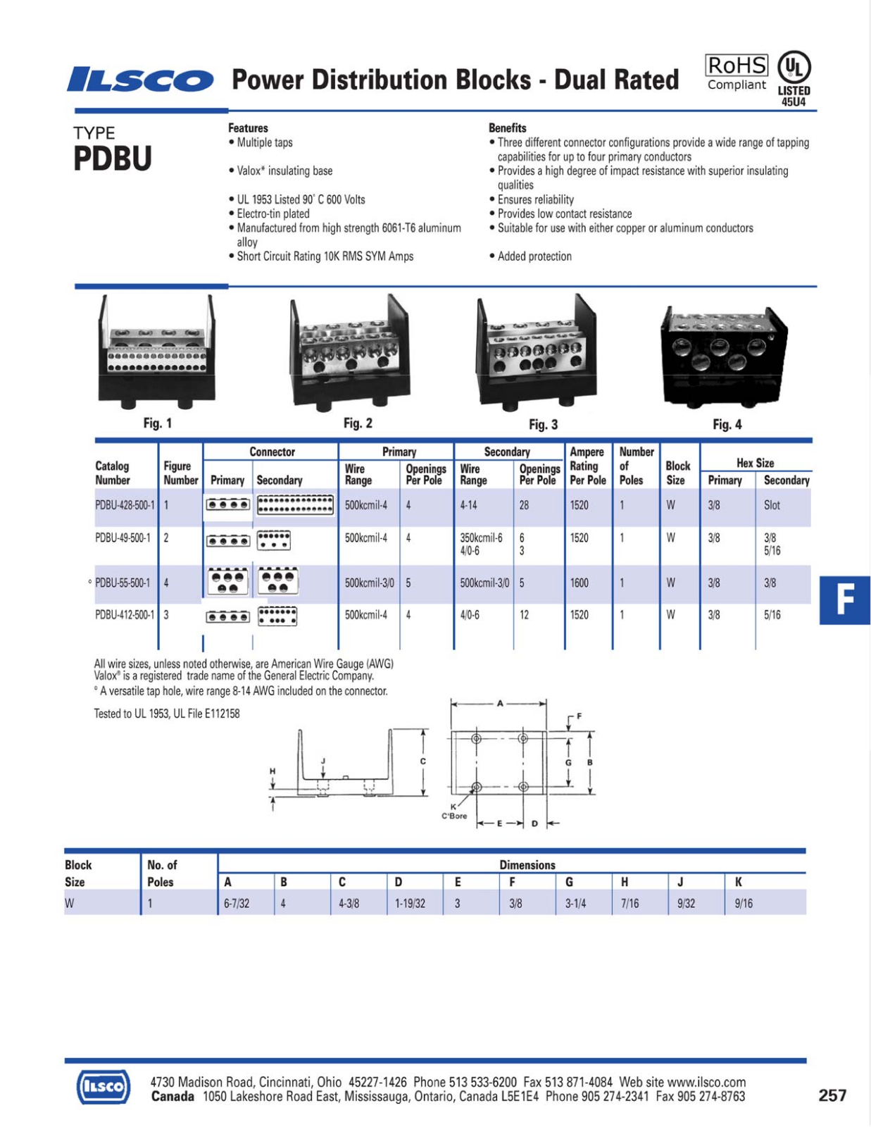 Ilsco Power Distribution Blocks Catalog Page