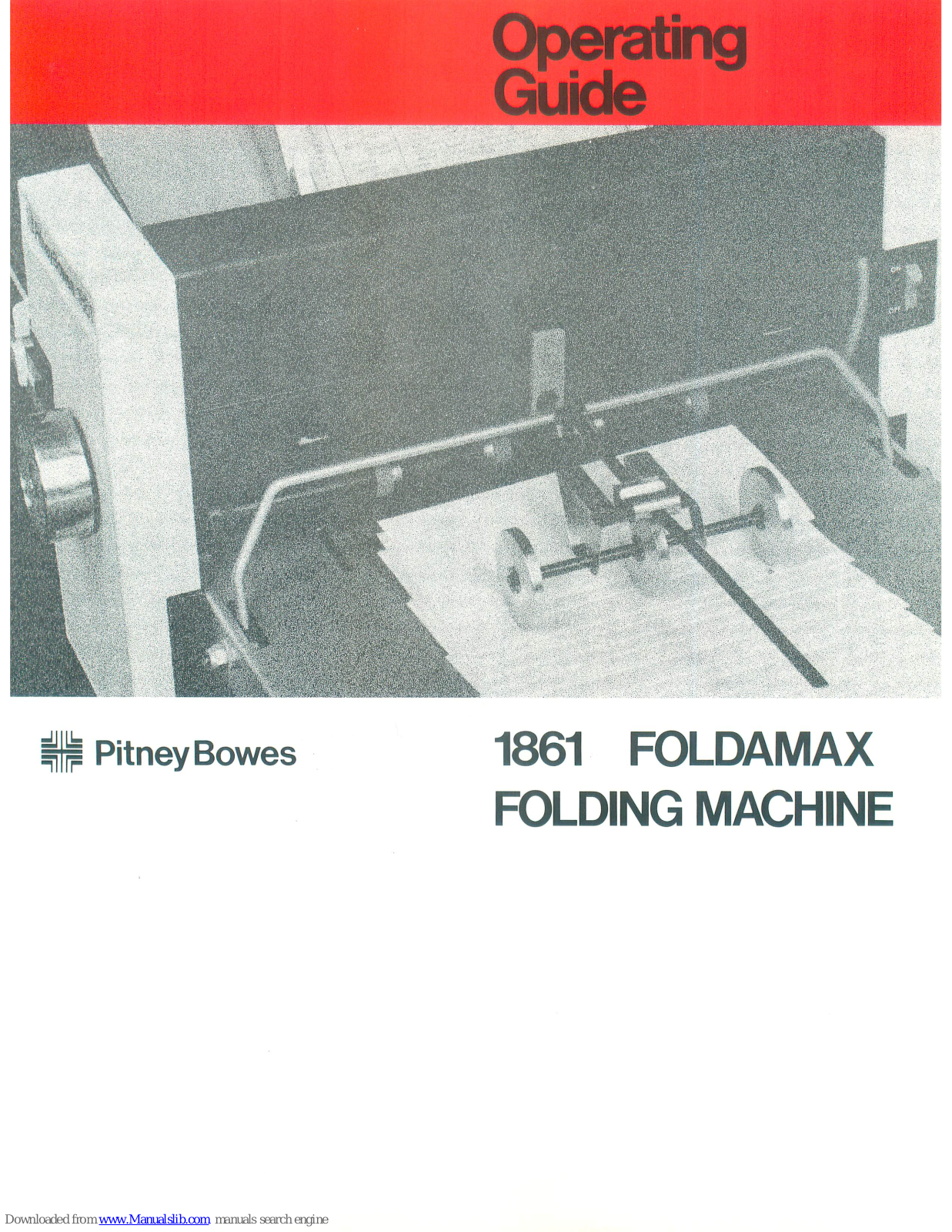 Pitney Bowes 1861 Foldamax Operating Manual