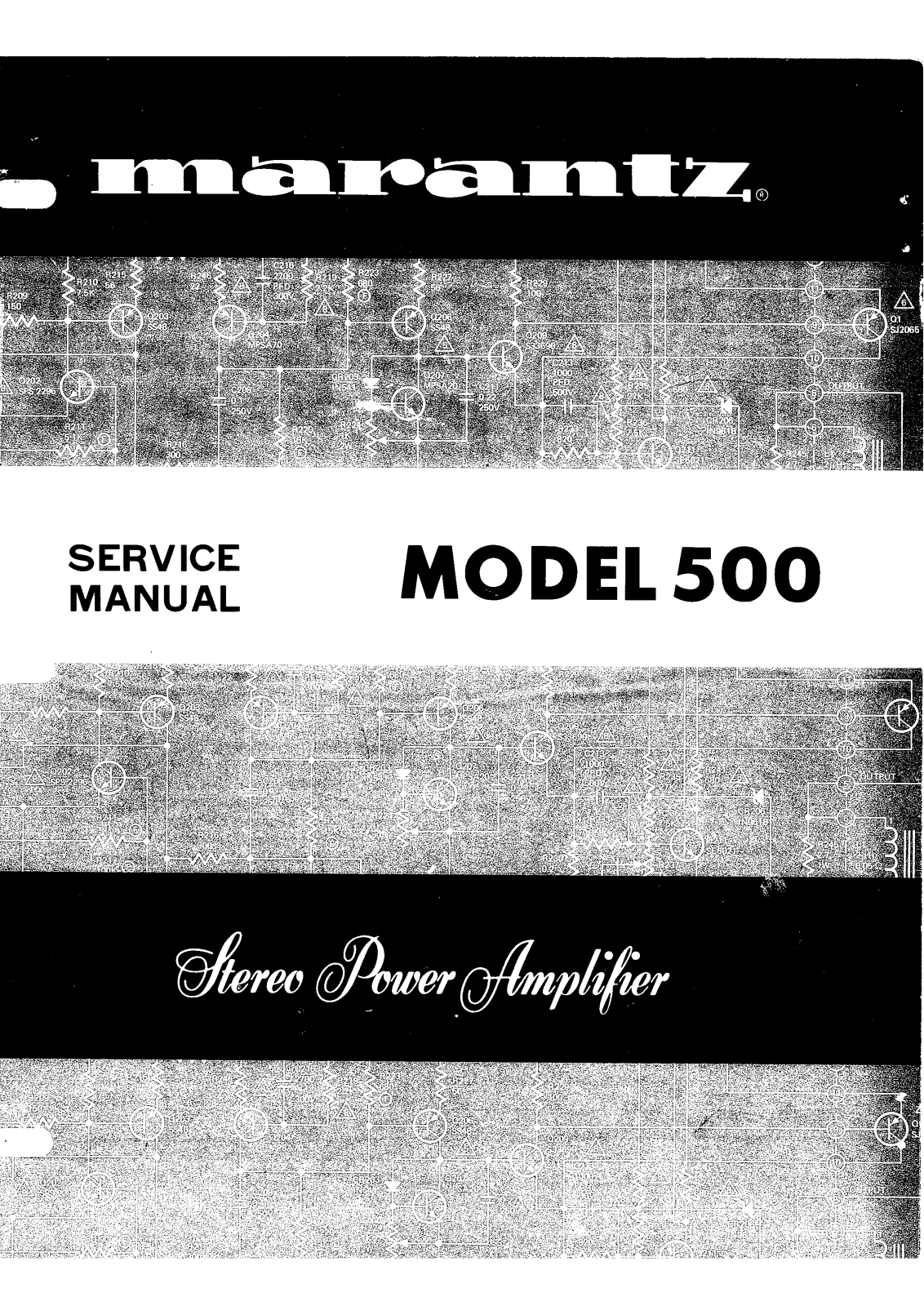 Marantz 500 Service Manual