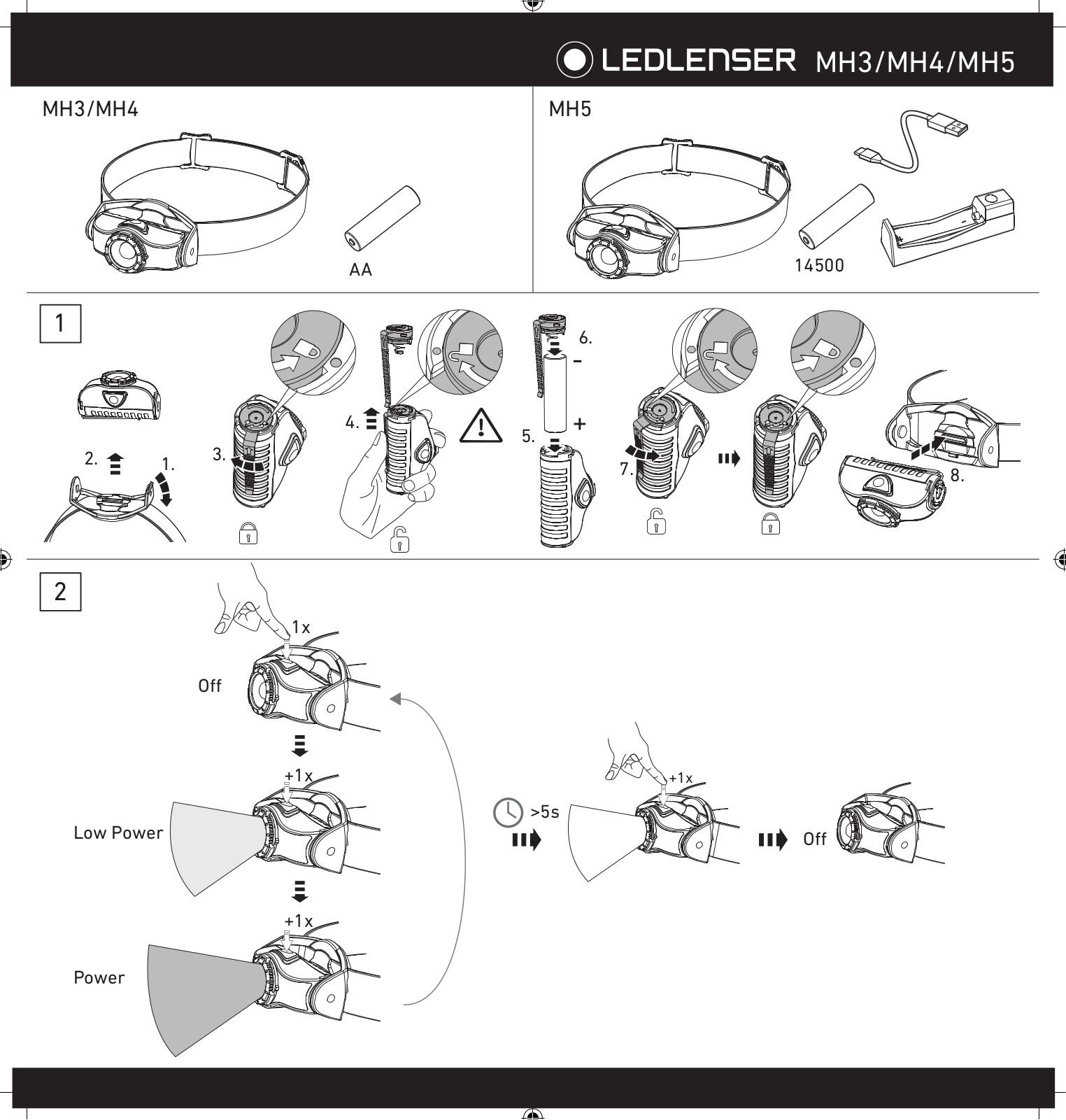 LEDLENSER MH3, MH4, MH5 User Manual