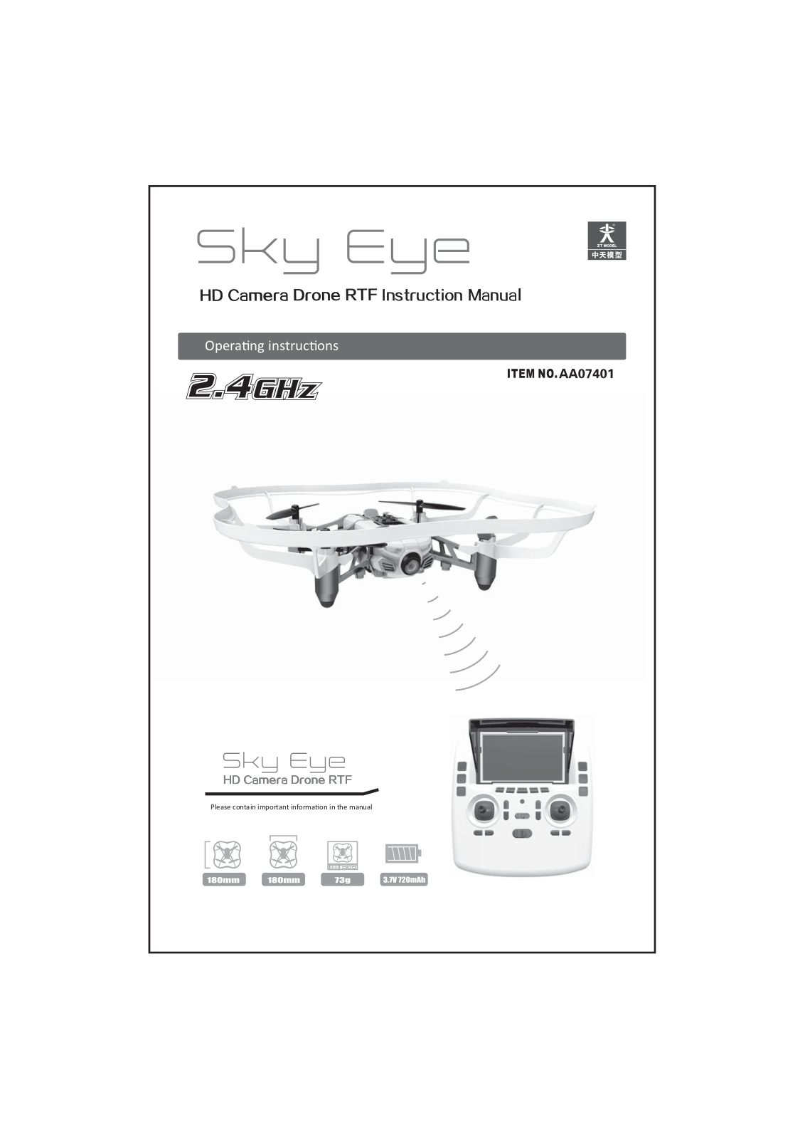 ZT Model Sky Eye Operating Instructions