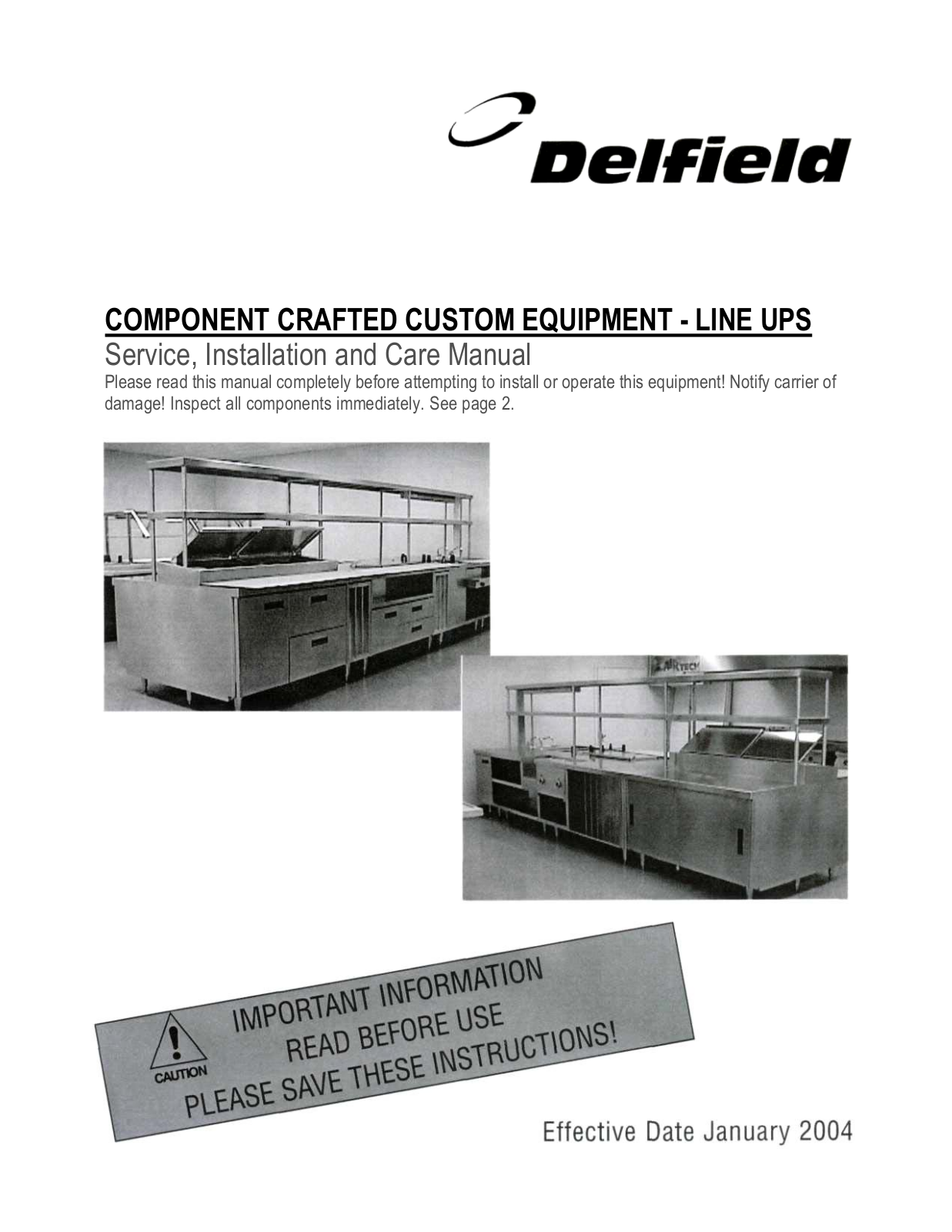 Delfield MARK 7 General Manual