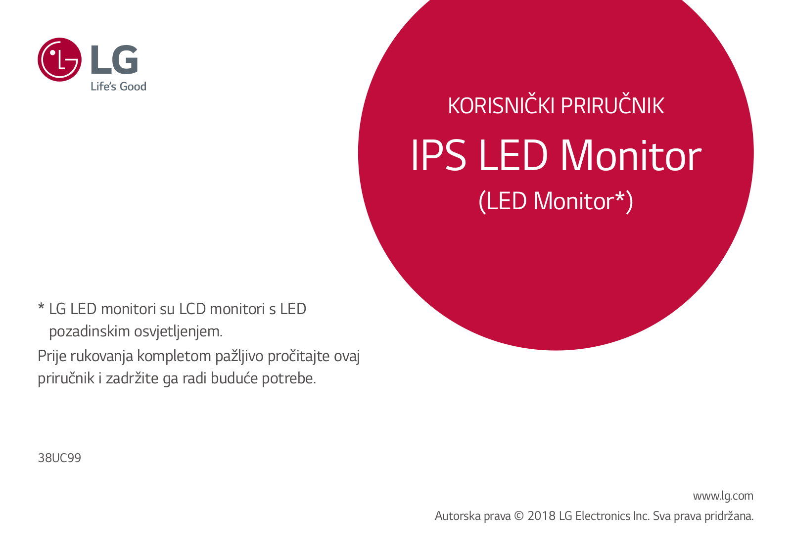 LG 38UC99-W User manual