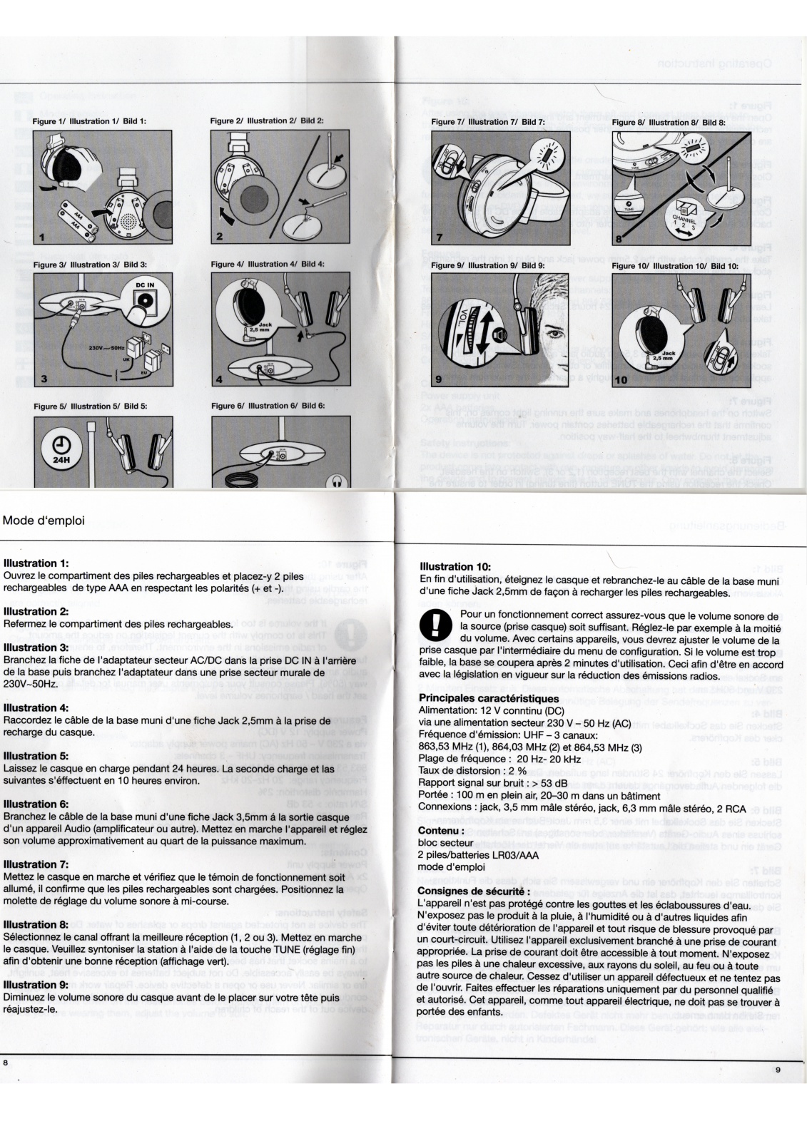 THOMSON WHP3709 User Manual