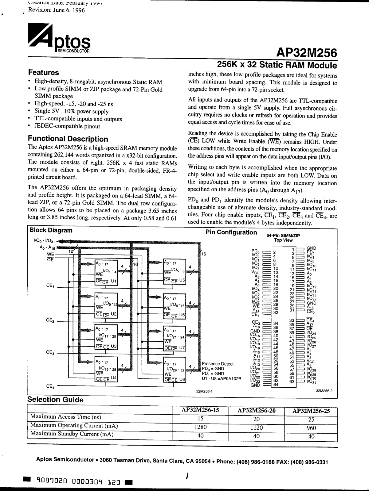 APTOS Semiconductor AP32M256 Service Manual