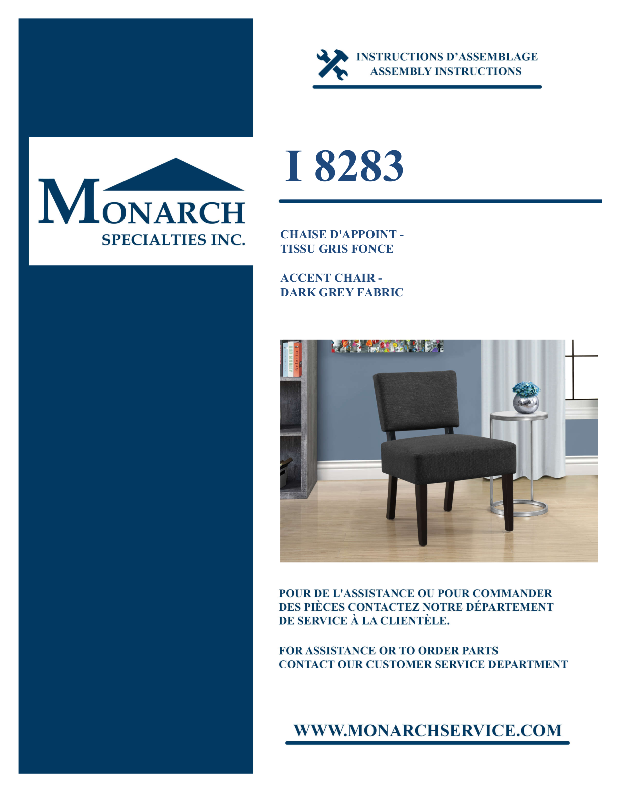 Monarch I8283 Assembly Guide - ManualMachine.com