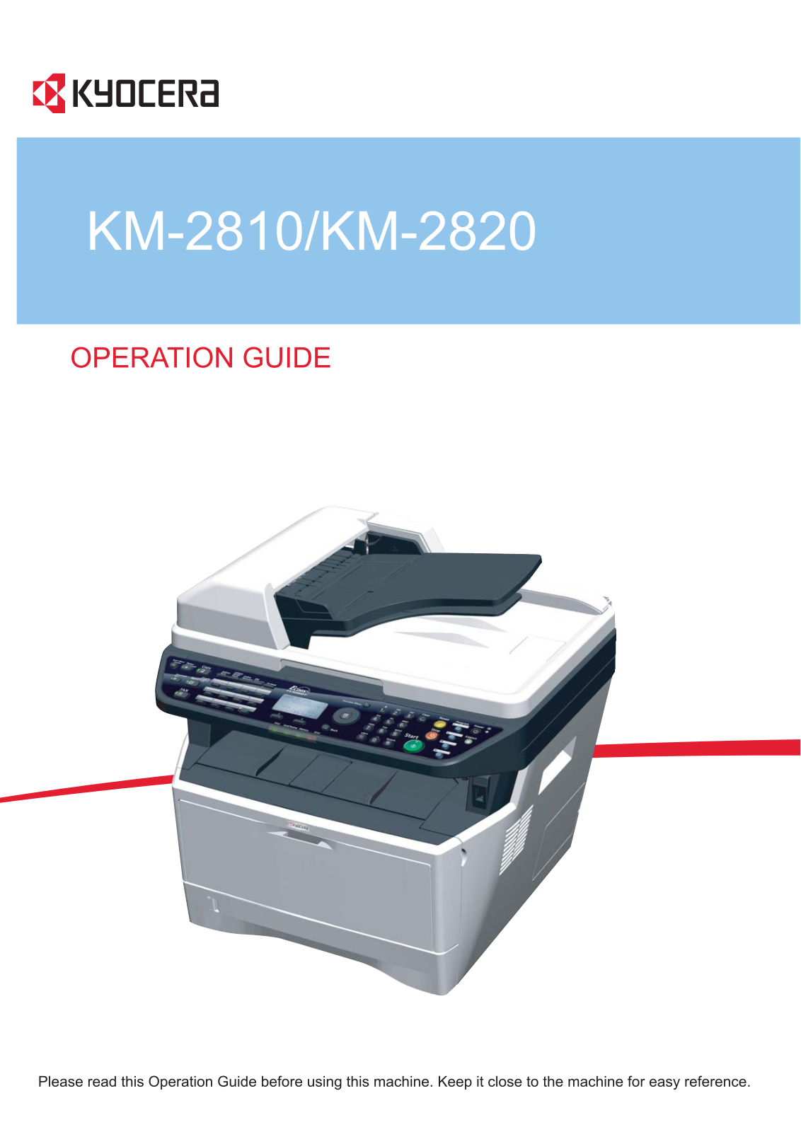 Kyocera KM-2820, KM-2810 Manual