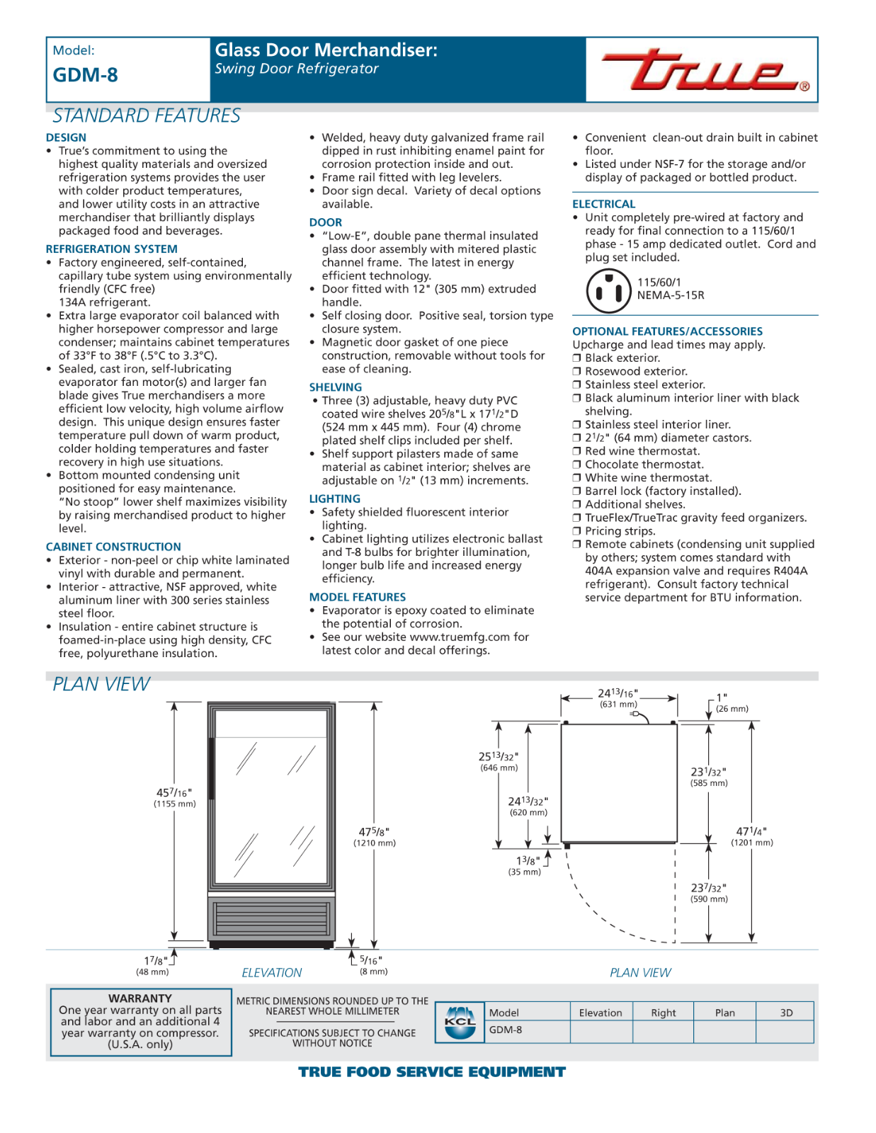 True GDM-8 User Manual