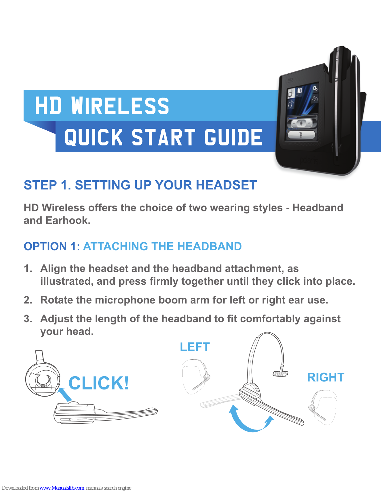 Polaris HD Wireless Quick Start Manual