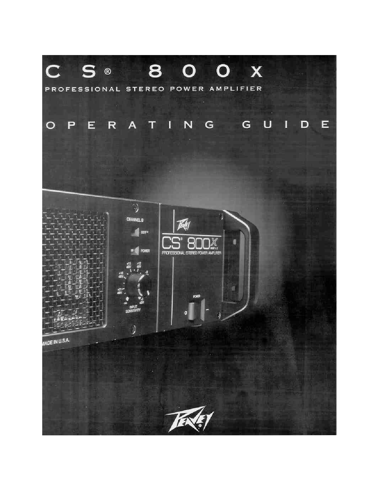 Peavey CS 800X User Manual
