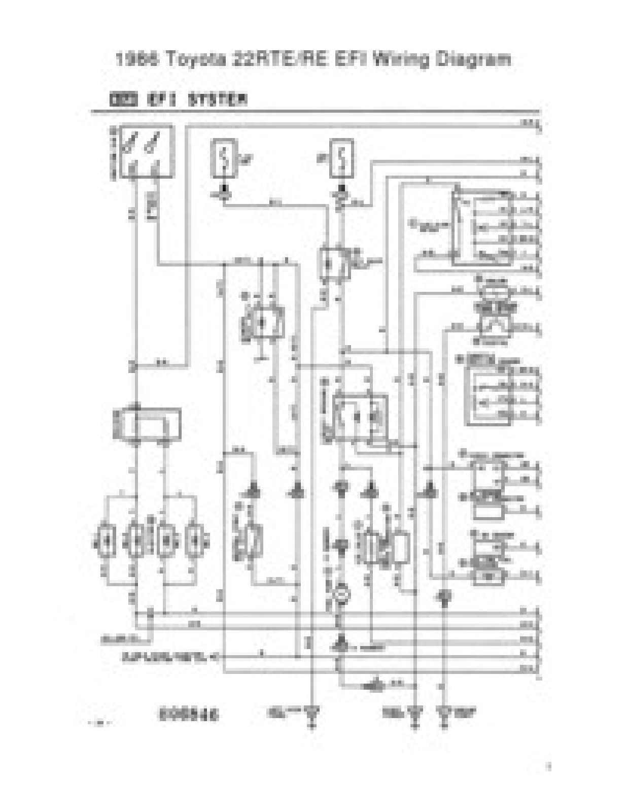 Toyota 1986   22rtere efi schematic