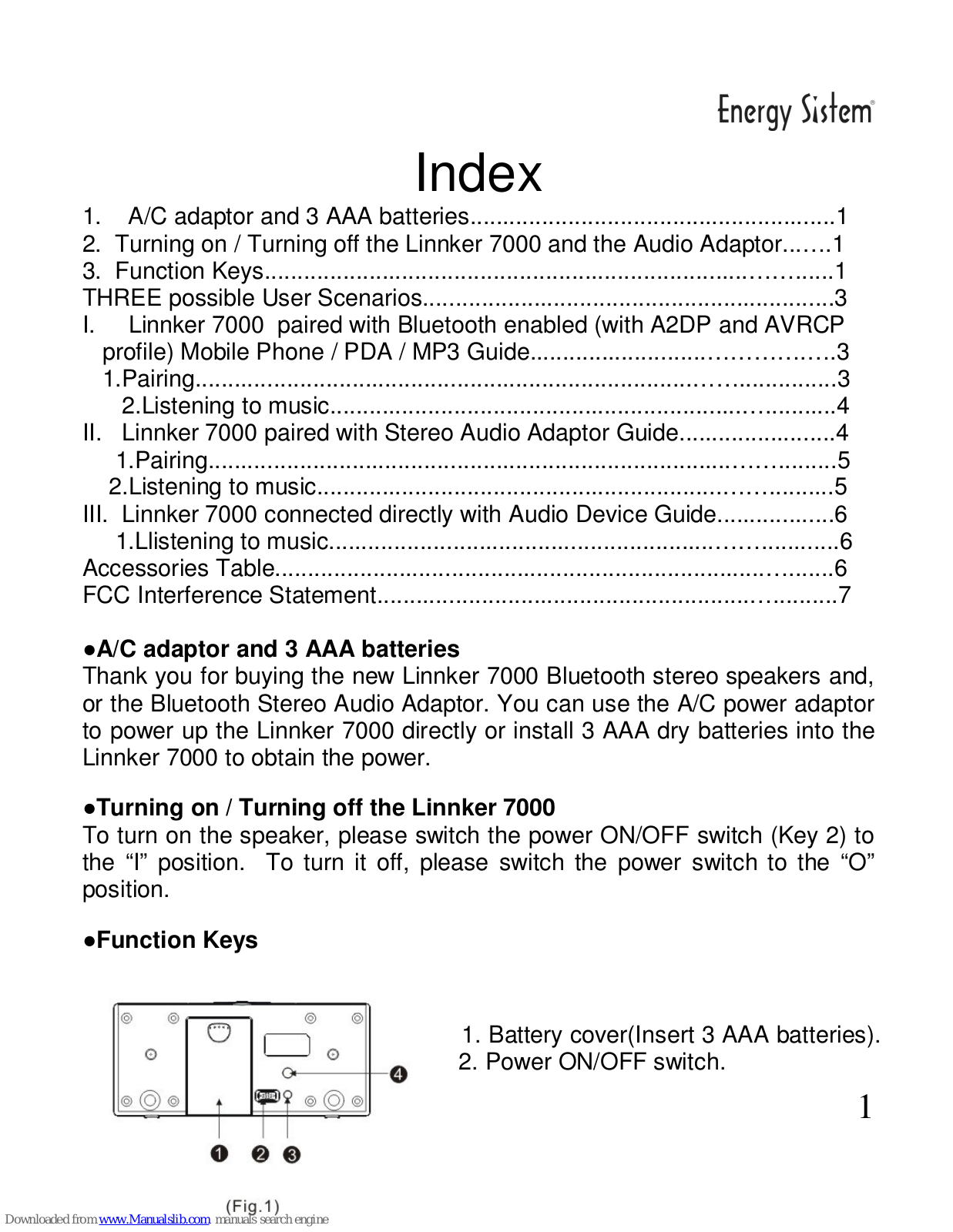 ENERGY SISTEM Linnker 7000 User Manual