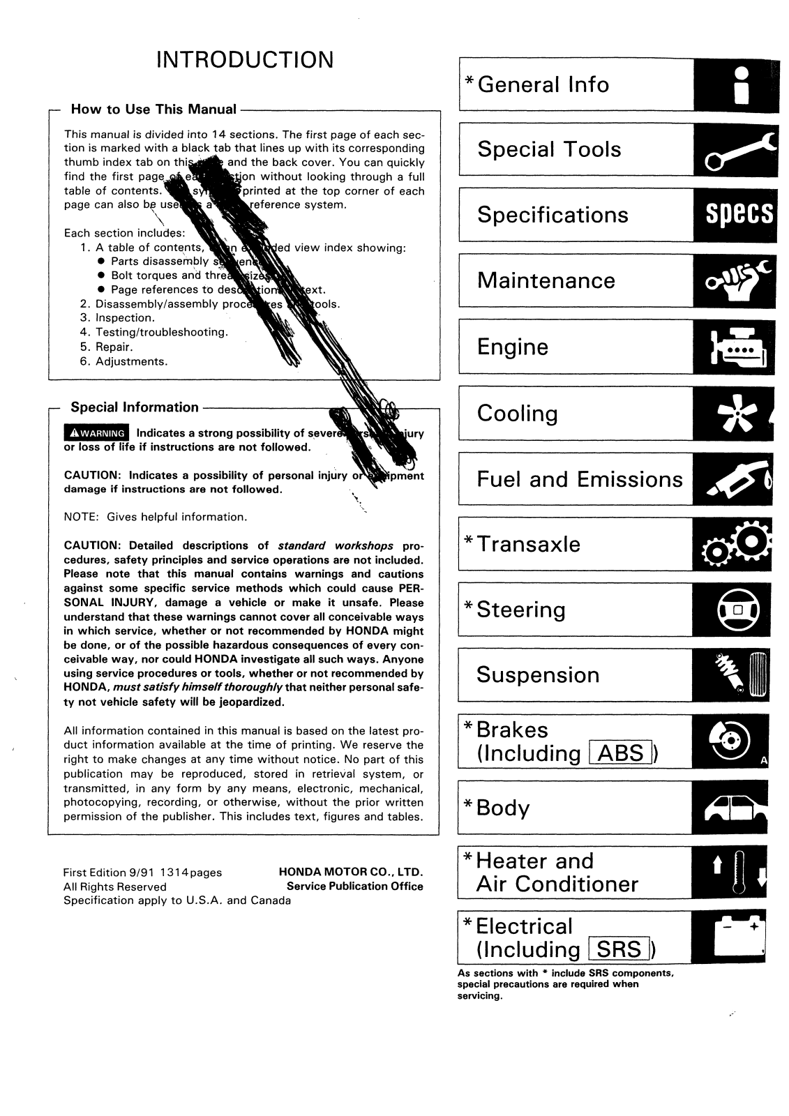 Honda Civic 1992 1995 User Manual