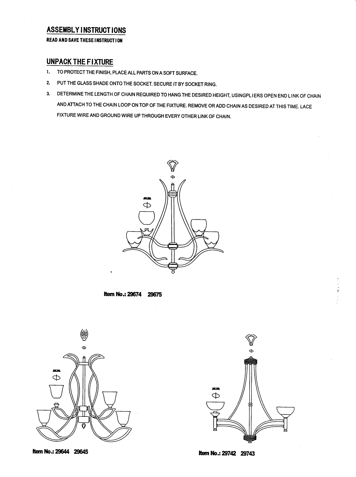 Triarch 29645, 29743, 29644, 29742, 29675 User Manual