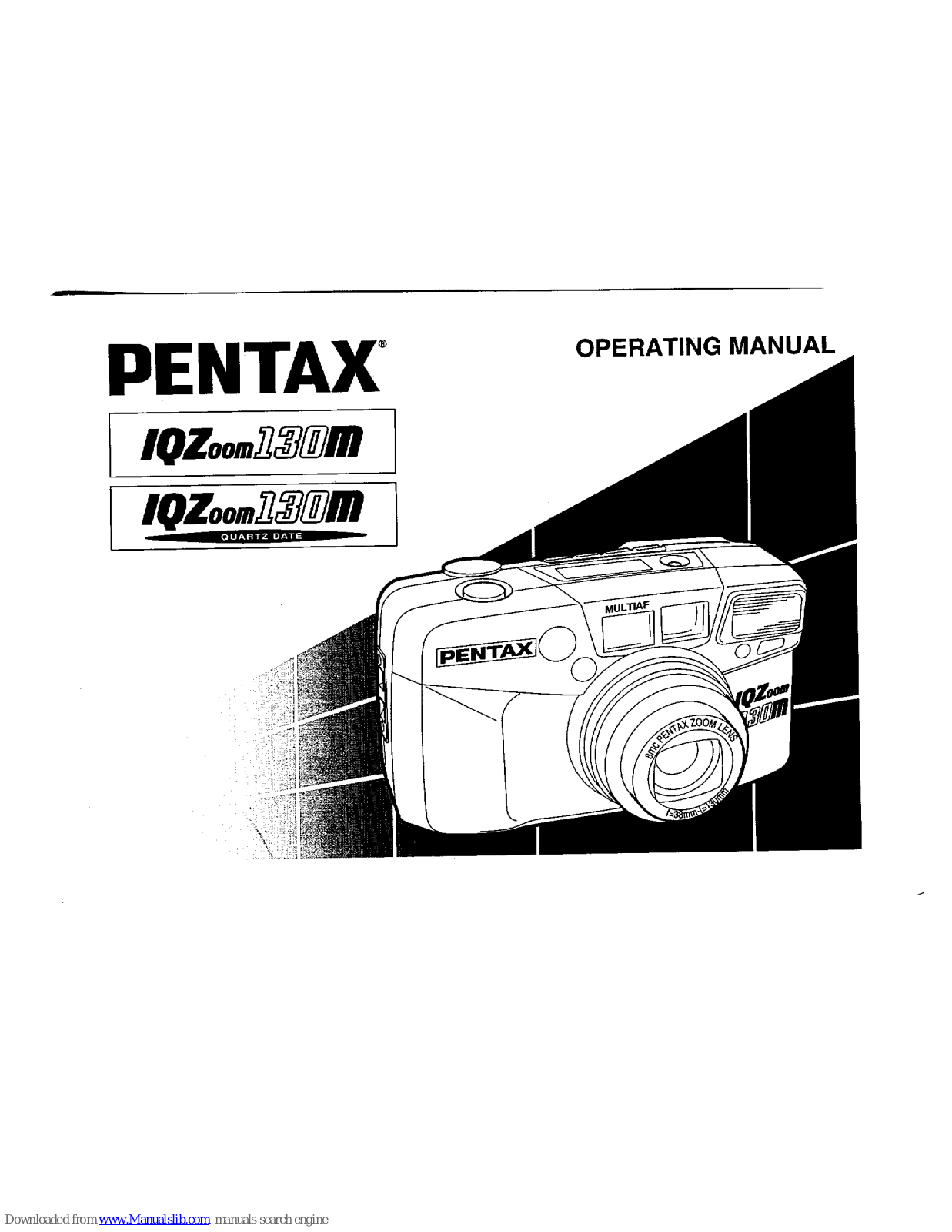 Pentax IQZoom 130M Quartz Date Operating Instructions Manual