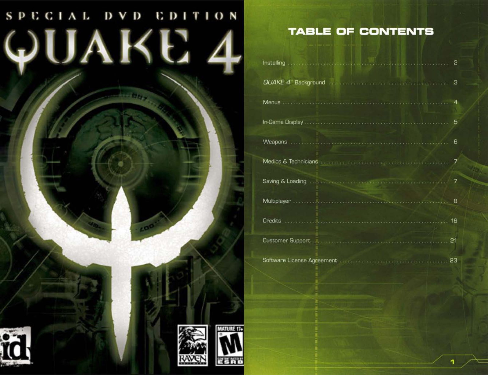 Games PC QUAKE 4 User Manual