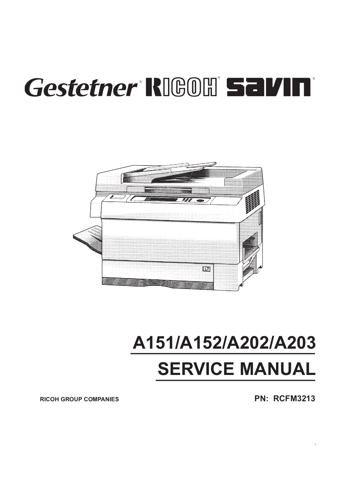 Ricoh 3013, 3213, 3513, 3713 Service Manual