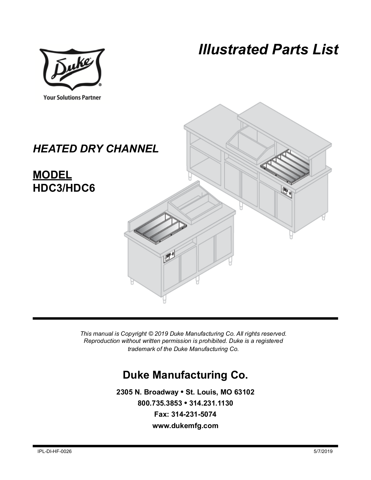 Duke HDC3 Parts List