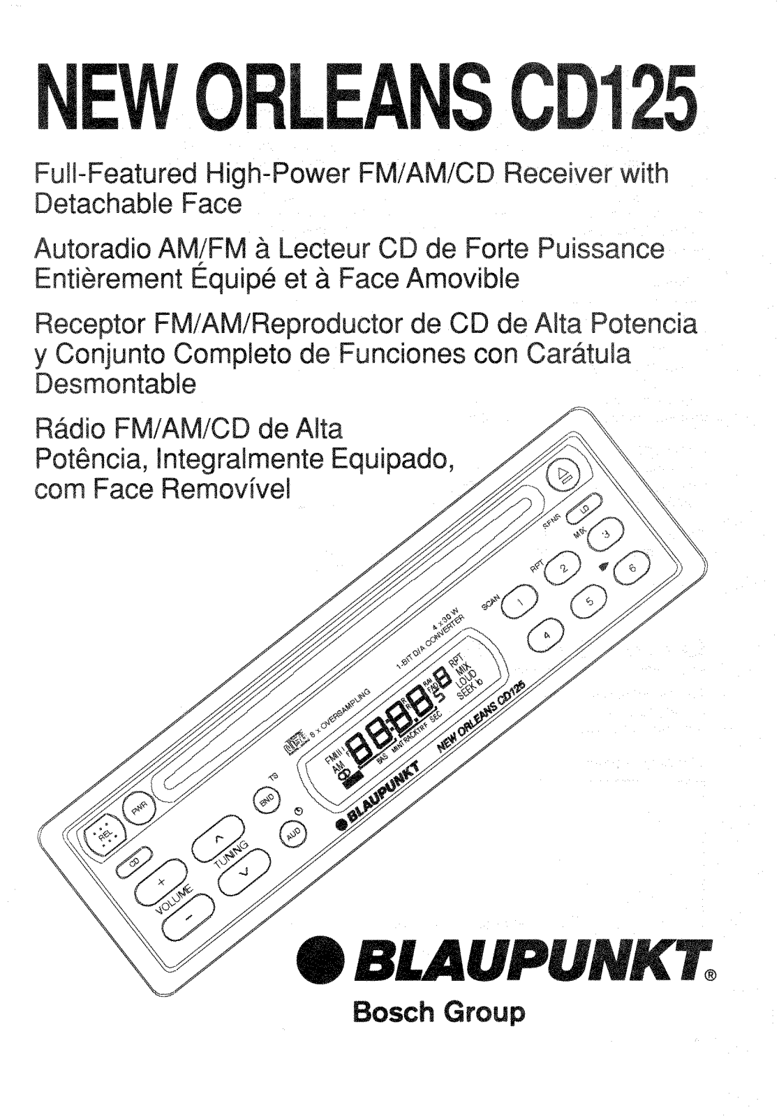 Blaupunkt NEW ORLEANS CD125 User Manual