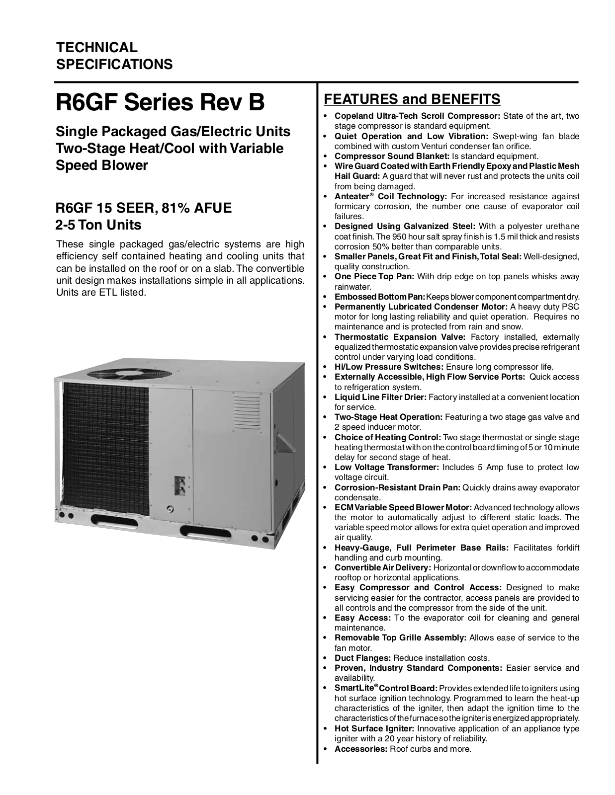 Westinghouse R6GF, R6GF Brochure