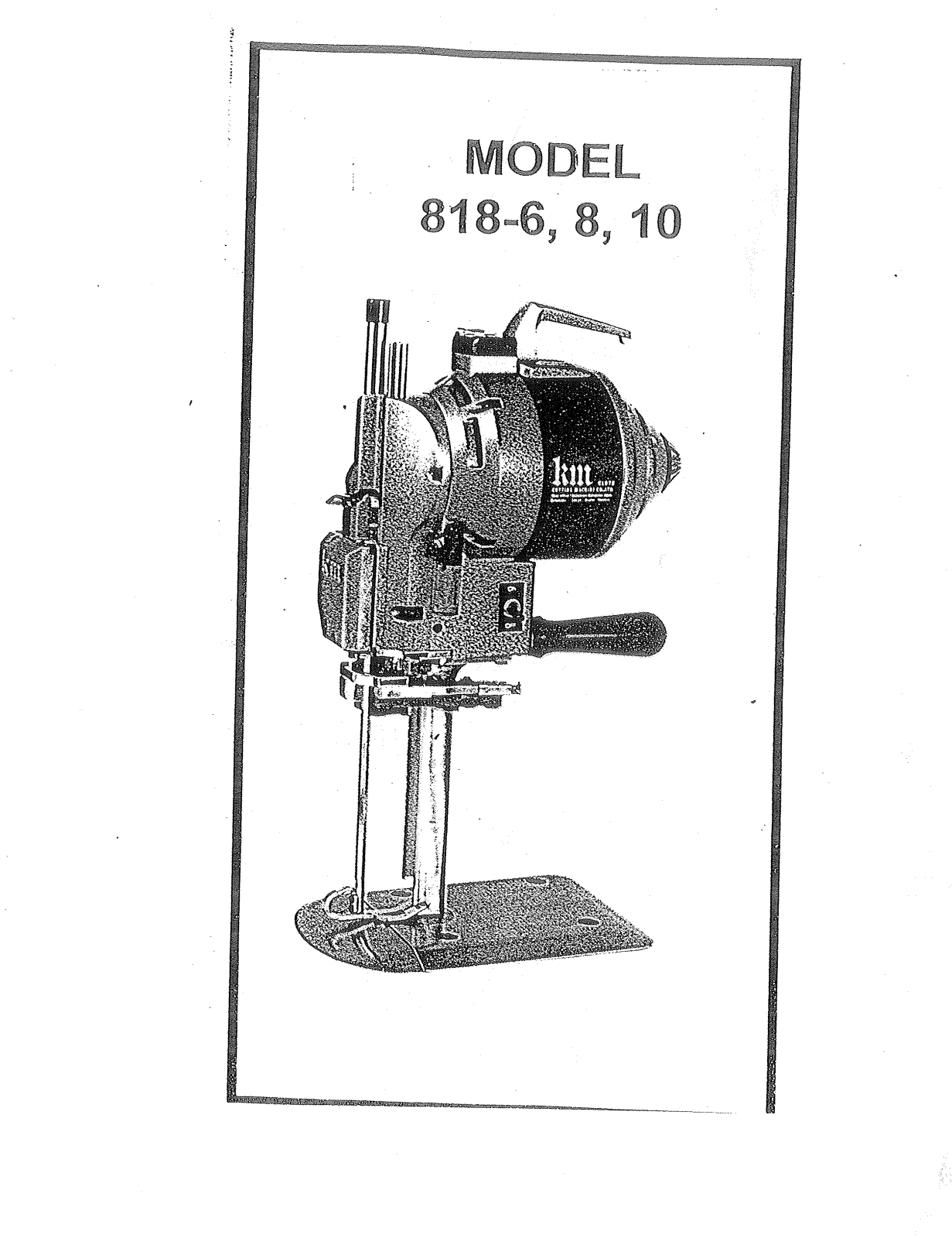 CONSEW 818-10, 818-6, 818-8 Operation Guide