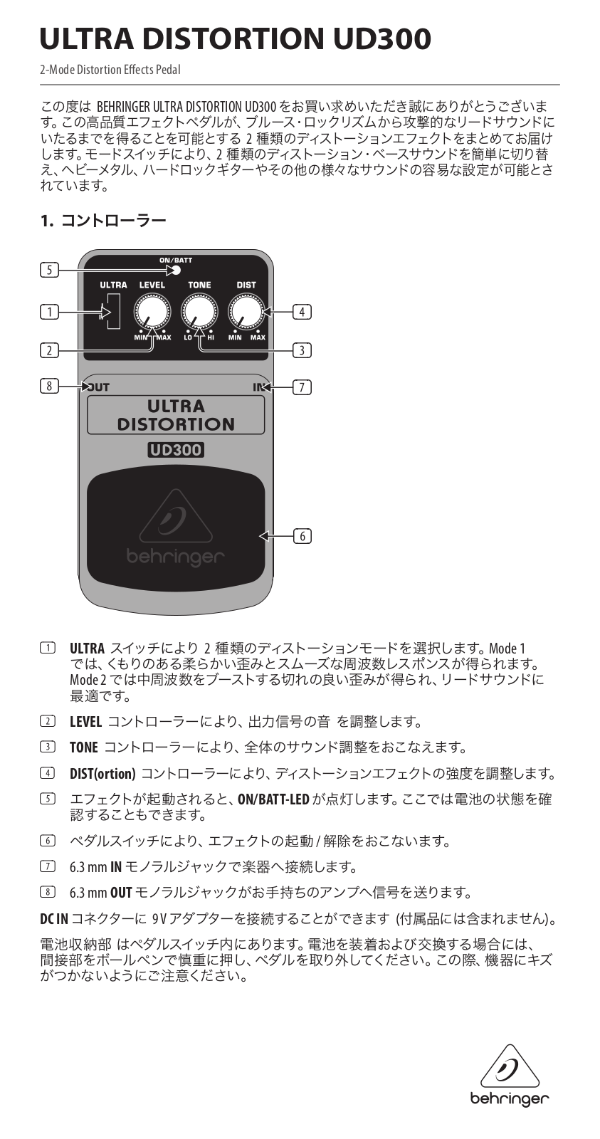 Behringer UD300 User Manual