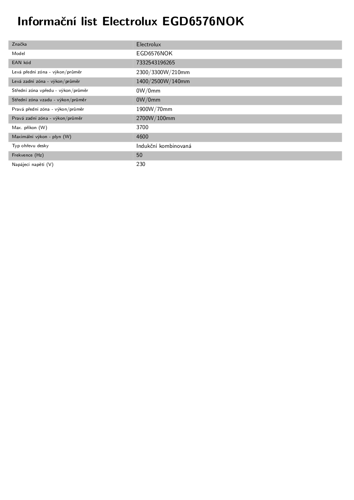 Electrolux EGD6576NOK User Manual