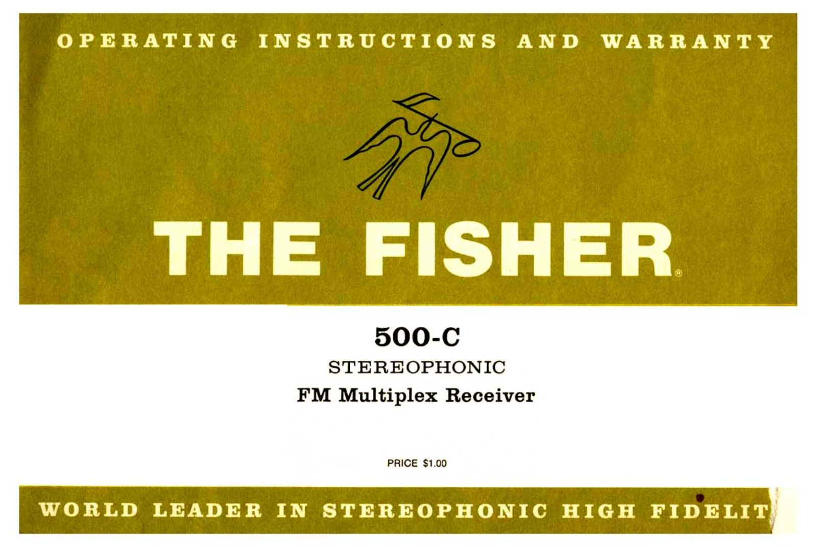 Fisher 500-C Owners manual