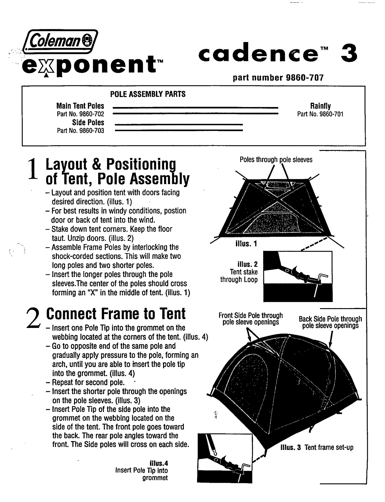 Coleman RAINFLY 9860-707 User Manual