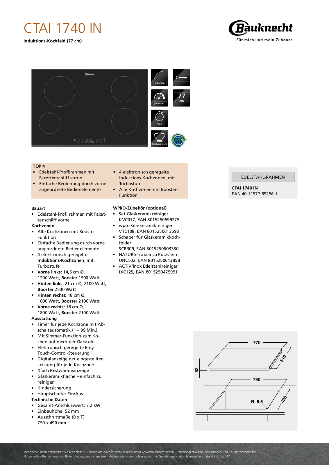 Bauknecht CTAI 1740 IN User Manual