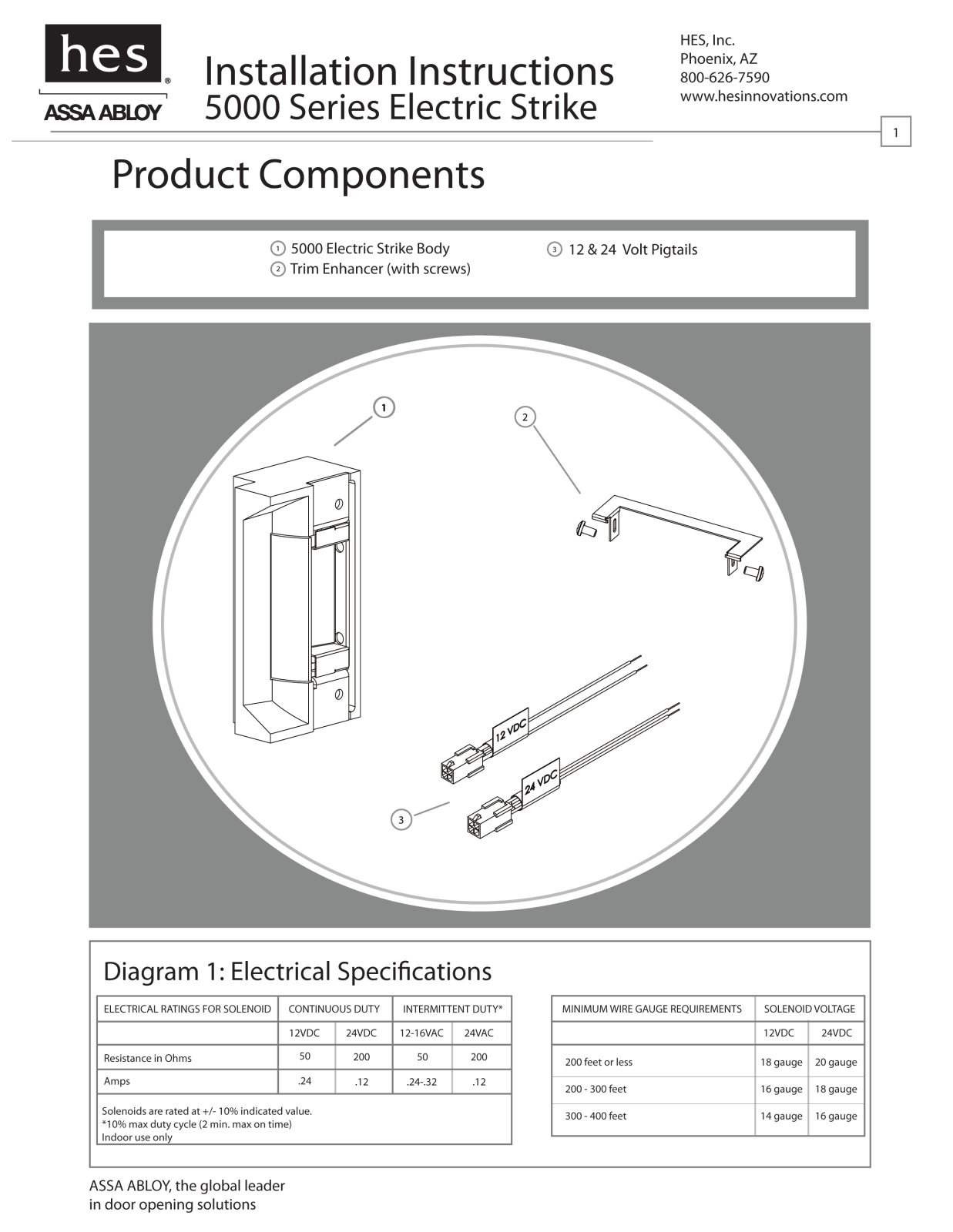 HES 5000-LBM, 5000C, 5000C-LBM Installation Instructions