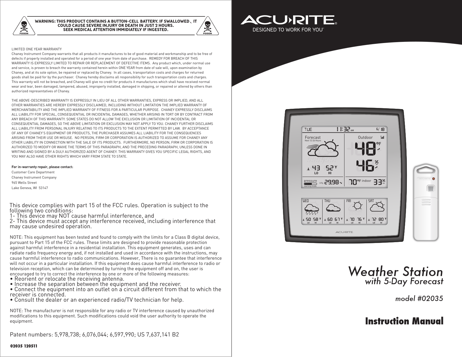 Acu-Rite 2035 User Manual