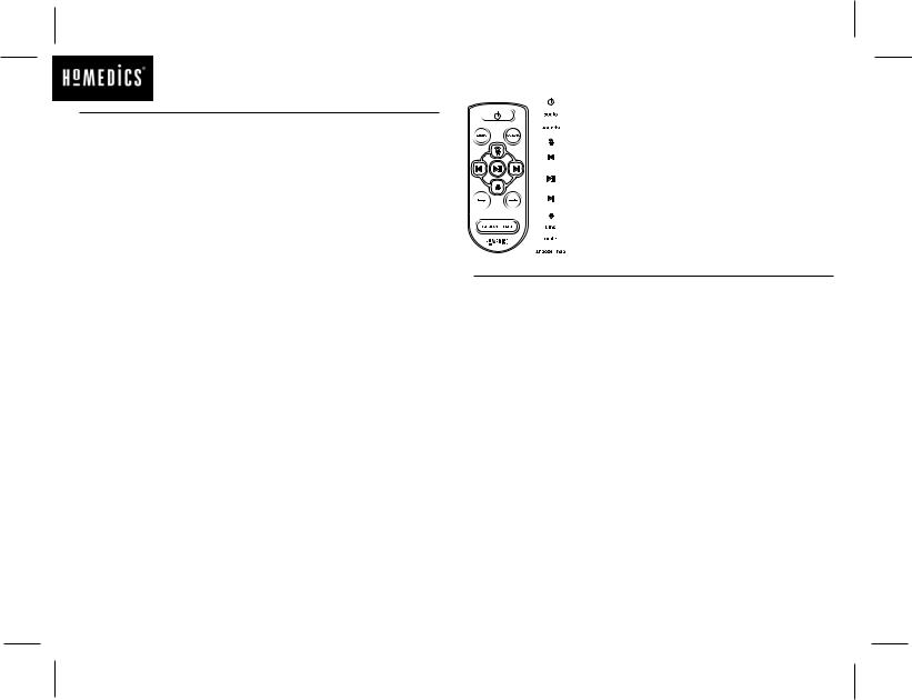 Homedics IB-SSRMT2 Instruction Manual