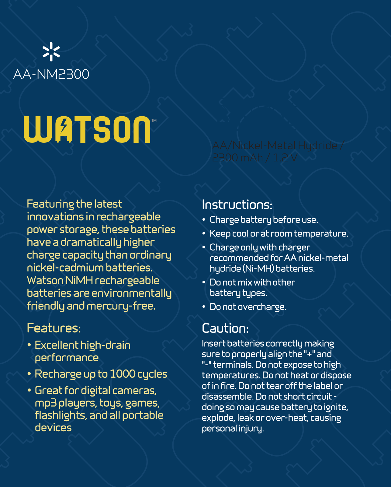 Watson AA-NM2300-4, AA-NM2300-10, AA-NM2300-8 User manual