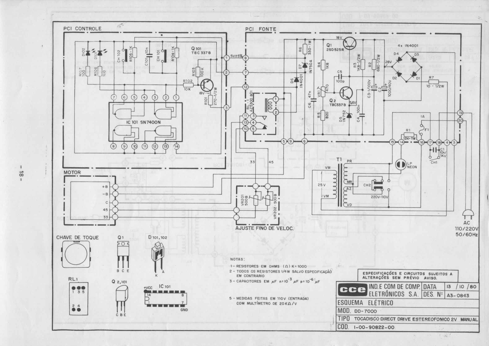 CCE DD-7000 Schematic