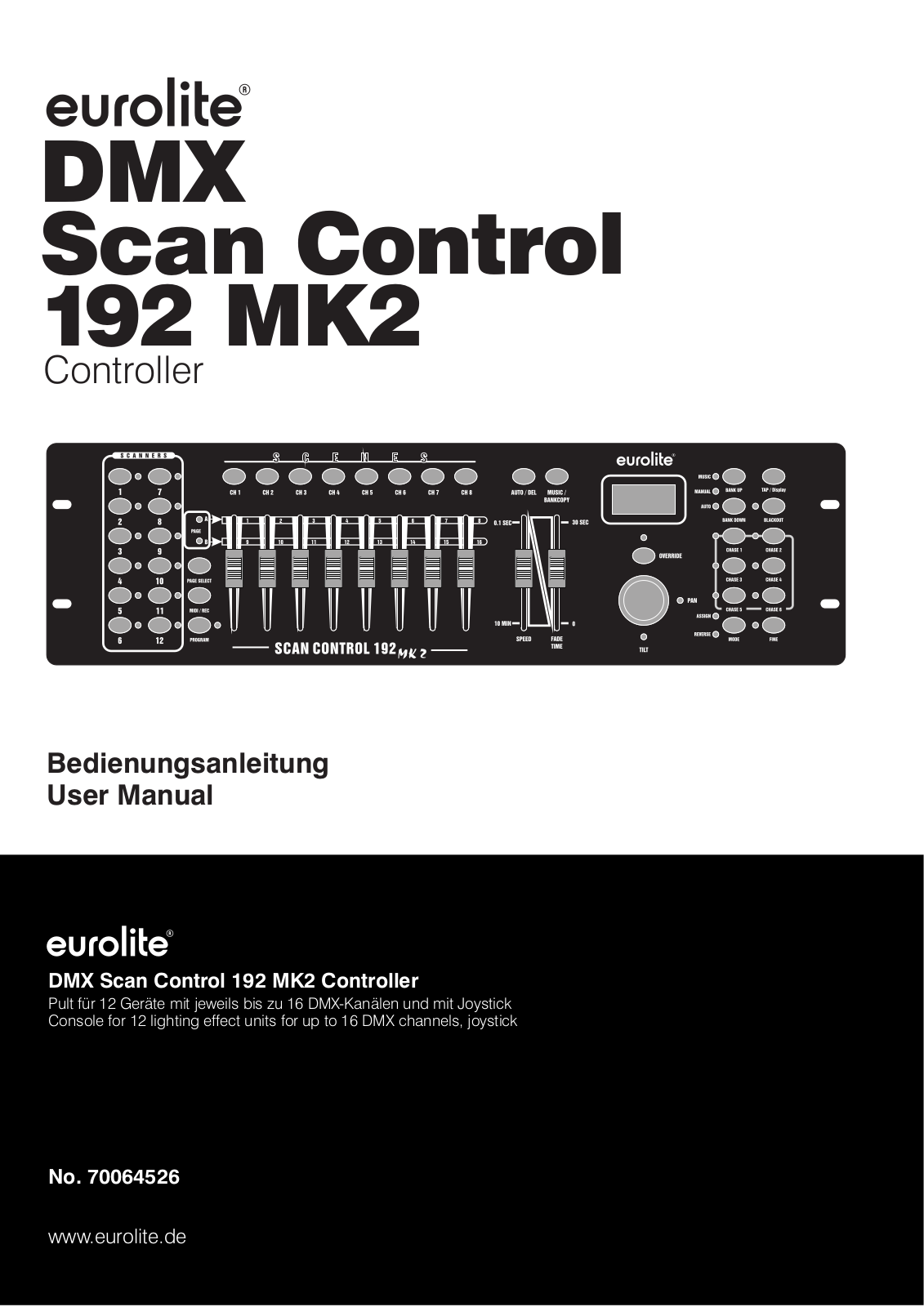 EuroLite DMX Scan Control 192 MK2 User Manual