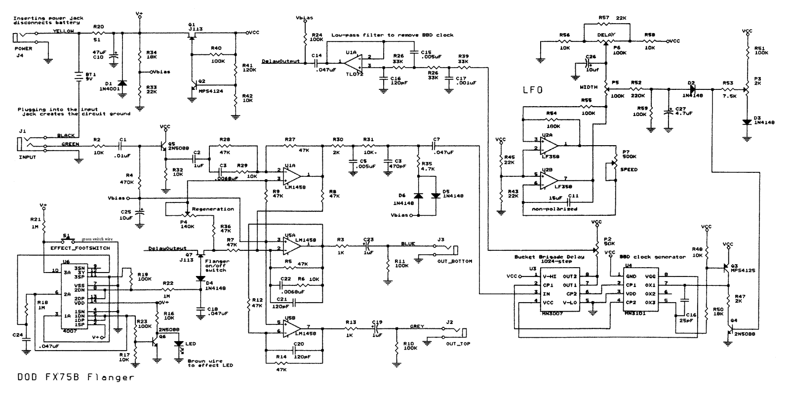 Dod fx75b schematic