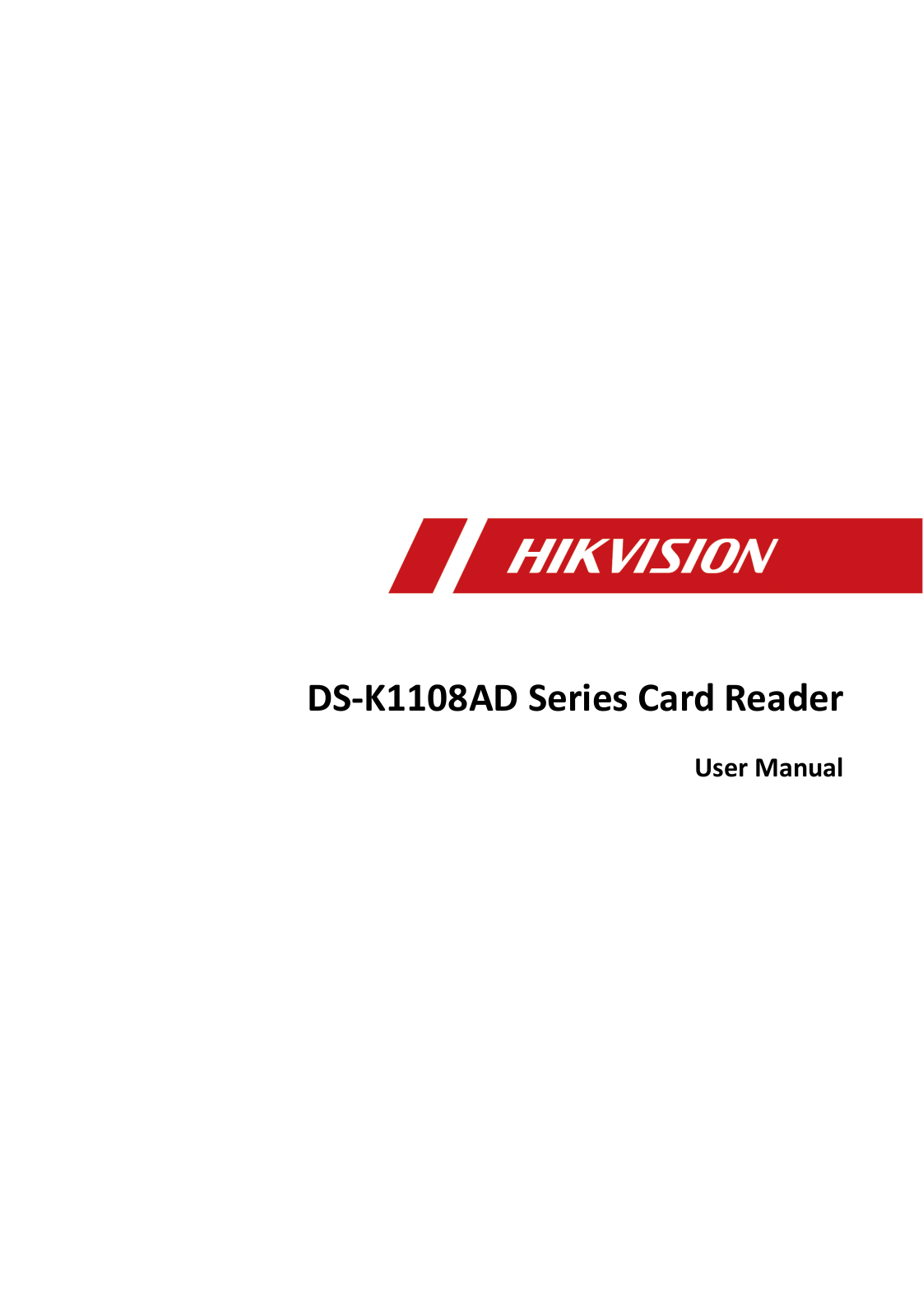 Hikvision DS-K1108AD User Manual