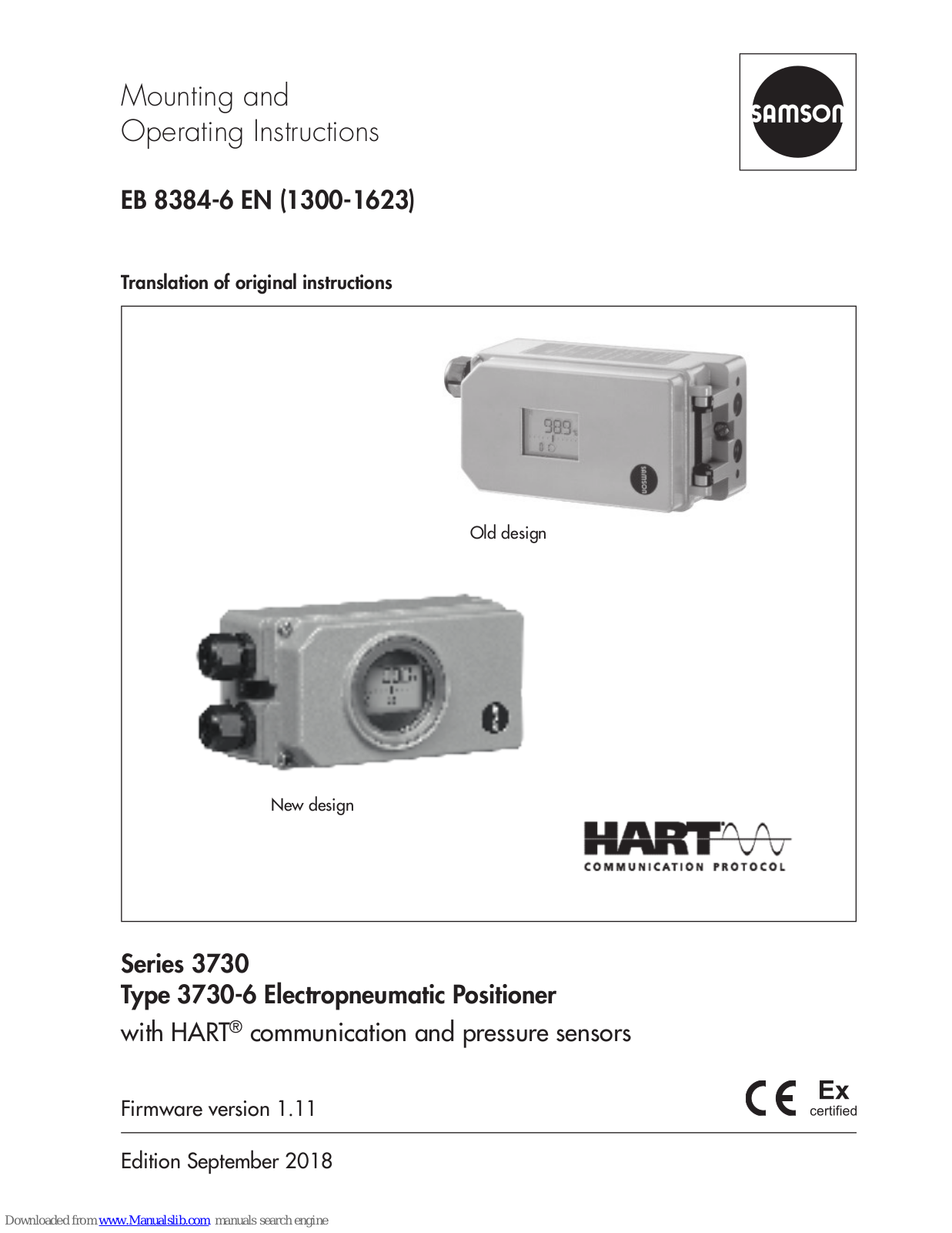 Samson 3730 Series, 3730-6 Mounting And Operating Instructions