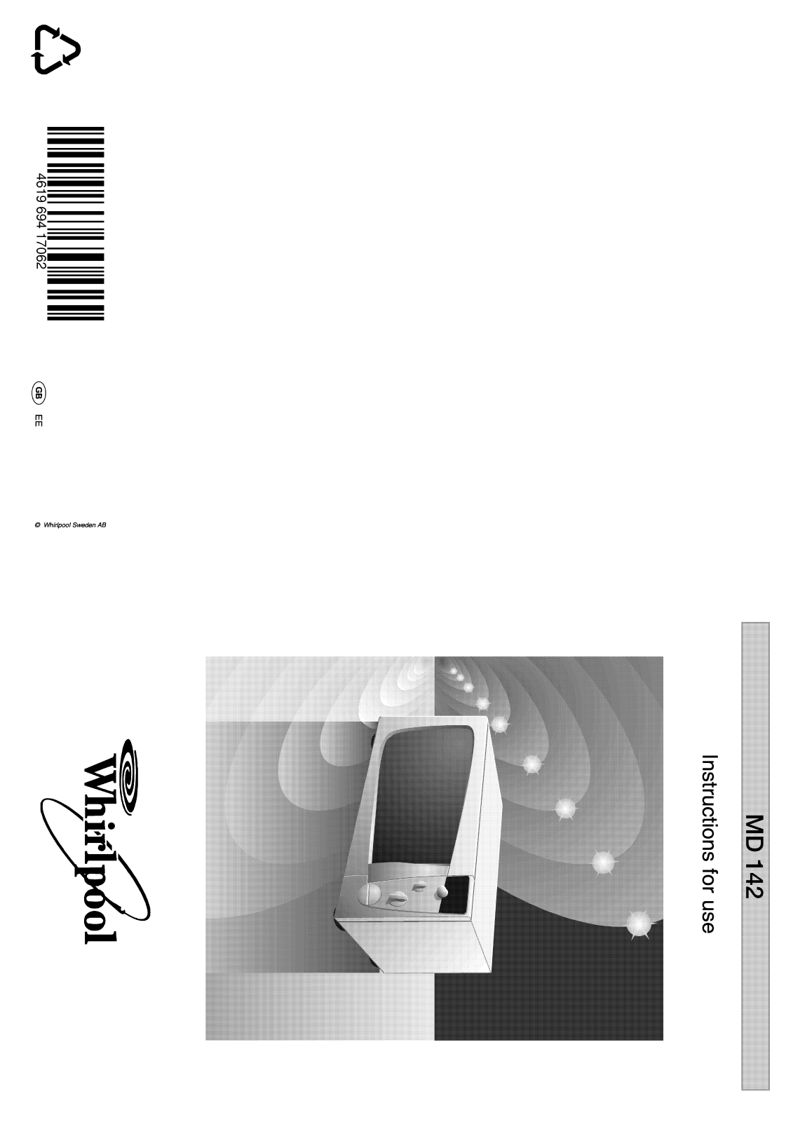 Whirlpool MD 142 BI, MD 142 WH, MD 142/WP/BL INSTRUCTION FOR USE