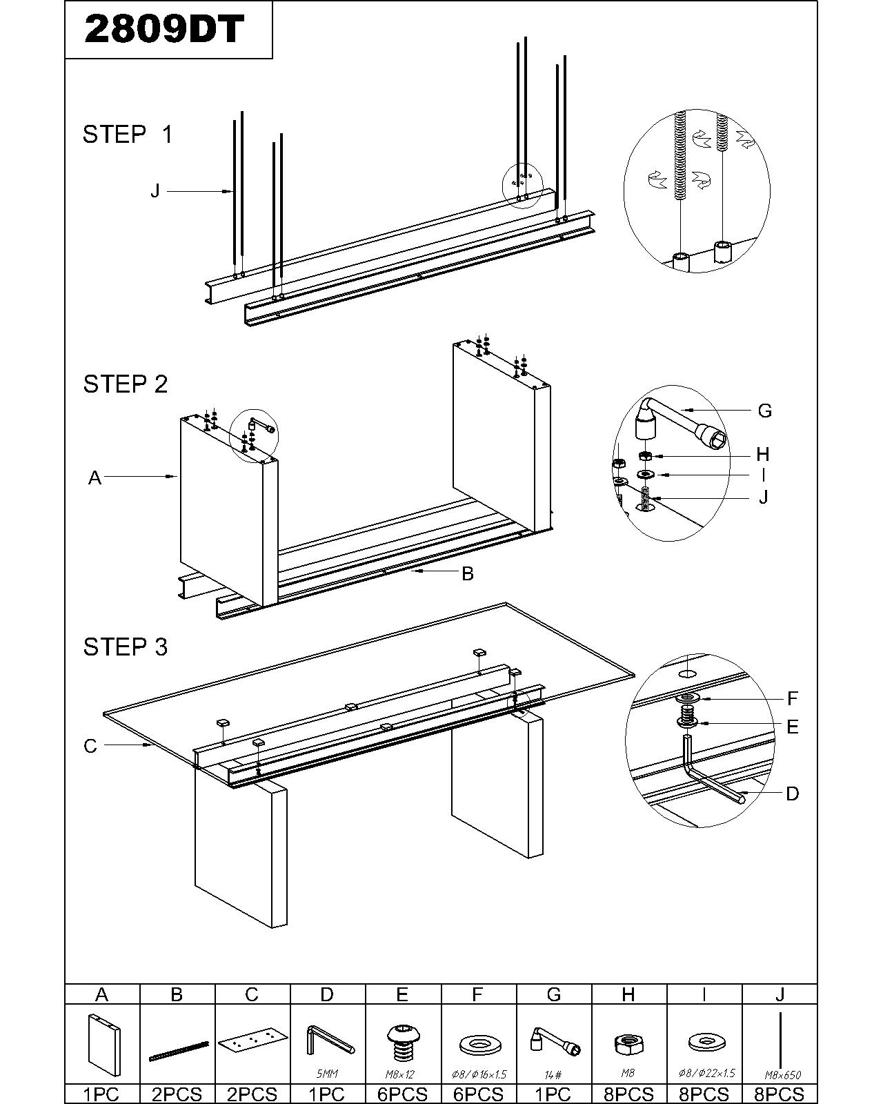 Essentials for Living HE2809DTSWIRSC Assembly Guide